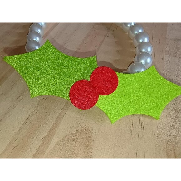 Christmas Dog Collar Accessory, Slip On Mistletoe Charm, Holiday Over Collar Dec - Picture 4 of 9